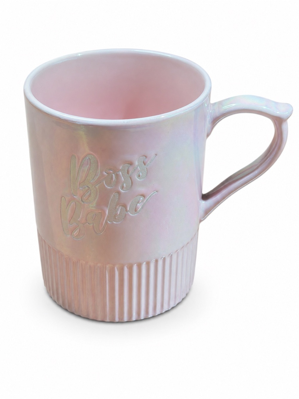 Boss Babe Iridescent Pink Ceramic Mug